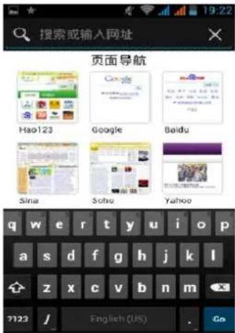 搜索或输入网址 页面导航 Hao123 Google Baidu Sina Sohu Yahoo q w e r t y u i o p a s d f g h j k l z x c v b n m 7123 J English (US) . Go