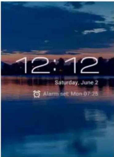 12:12 Saturday, June 2 Alarm set Mon 07:25