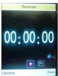 Recorder 00:00:00 Options Back