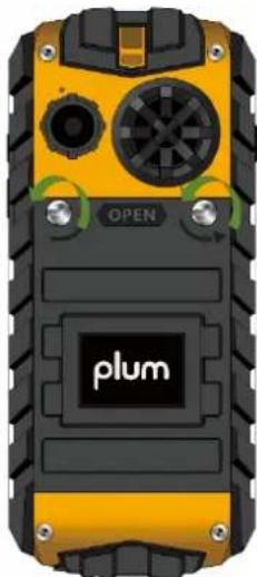 Plum Ram 3G - Installing and removing SIM card/Micro SD-card and Battery: - 1