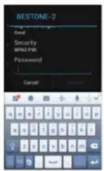 BESTONE-2 Security WAB2 PSK Password Cancel