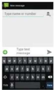 New message Type name or number Type text message