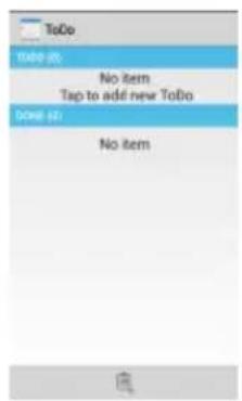 ToDo map to No item Tap to add new ToDo map to No item