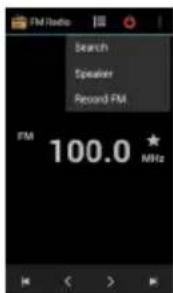 FM Radio Search Speaker Record FM FM 100.0 MHz