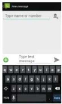 New message Type name or number Type text message