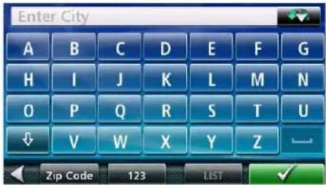 Enter City A B C D E F G H I J K L M N O P Q R S T U ↓ V W X Y Z Zip Code 123 LIST ✓