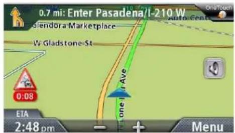 0.7 mi: Enter Pasadena/I-210 W Glendora Marketplace W-Gladstone-St 0:08 ETA 2:48 pm One/1 Ave Menu