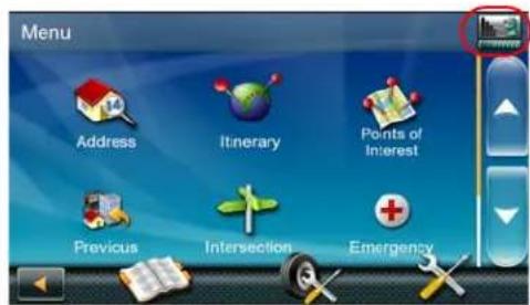 Menu Address Itinerary Points of Interest Previous Intersection Emergency