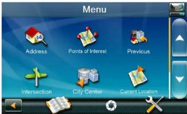 Menu Address Points of Interest Previous Intersection City Center Current Location