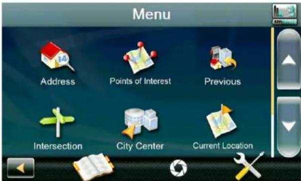Menu Address Points of Interest Previous Intersection City Center Current Location