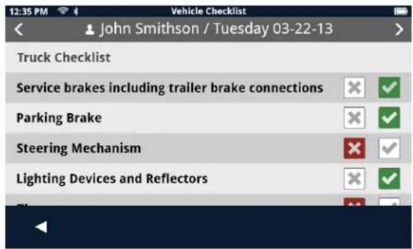 12:35 PM Vehicle Checklist John Smithson / Tuesday 03-22-13 Truck Checklist Service brakes including trailer brake connections Parking Brake Steering Mechanism Lighting Devices and Reflectors
