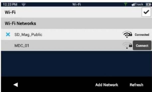 12:23 PM Wi-Fi Wi-Fi Networks SD_Mag_Public MDC_01 Add Network Refresh