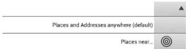 Places and Addresses anywhere (default) Places near...