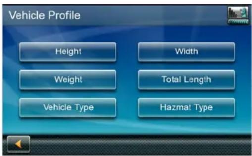 Vehicle Profile Height Weight Vehicle Type Width Total Length Hazmat Type