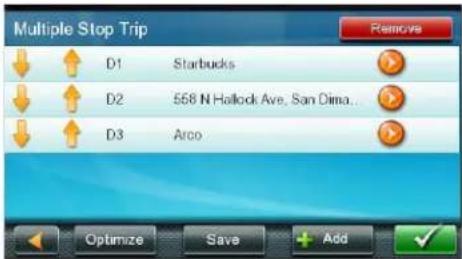 Multiple Stop Trip D1 Starbucks D2 568 N Hallock Ave, San Dima... D3 Arco Optimize Save Add