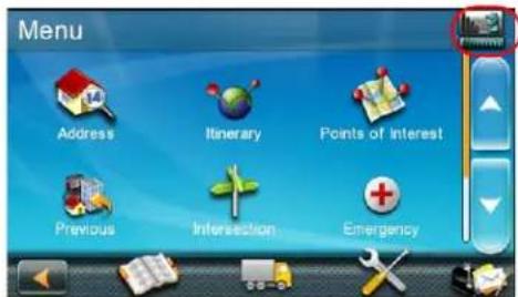 Menu Address Itinerary Points of Interest Previous Intersection Emergency