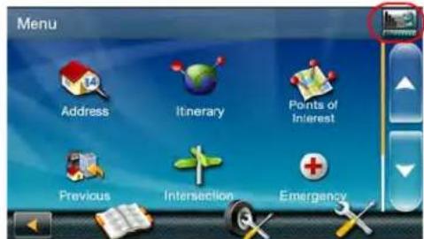 Menu Address Itinerary Points of Interest Previous Intersection Emergency