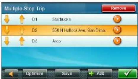 Multiple Stop Trip D1 Starbucks D2 558 N Hallock Ave, San Dima D3 Arco Optimize Save Add