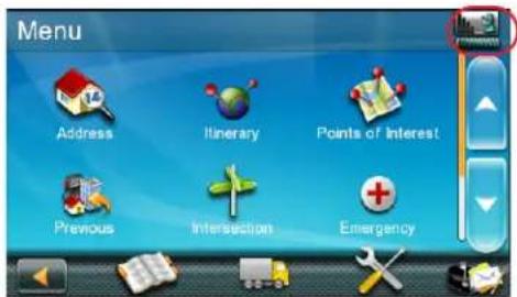 Menu Address Itinerary Points of Interest Previous Intersection Emergency