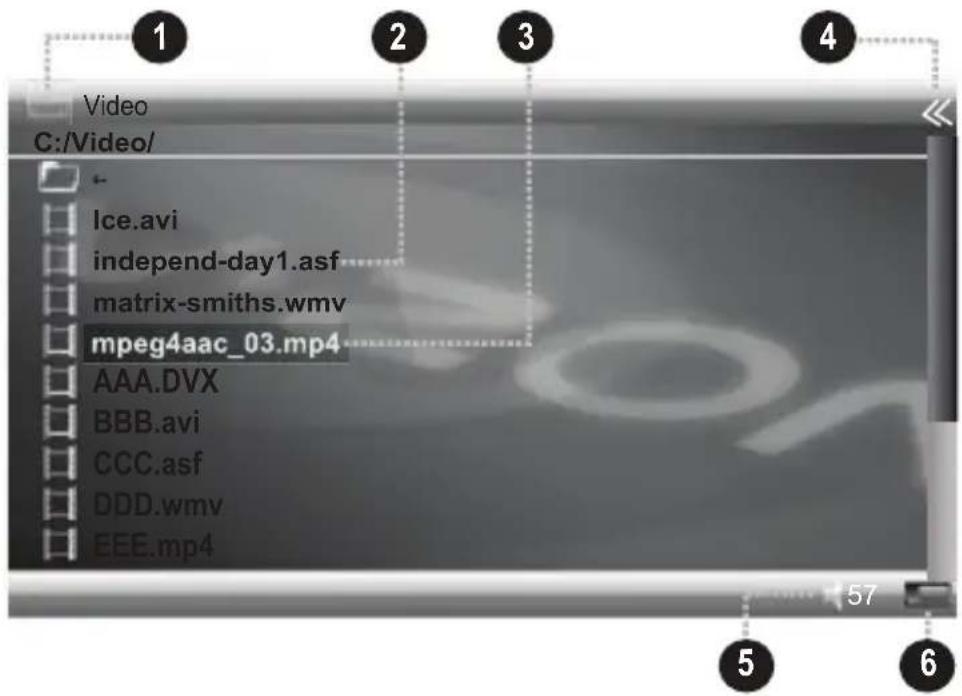 COBY PMP4320 - File Browser Screen - 1
