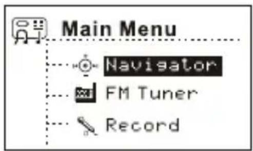 COBY MP-C846 - Main Menu - 1