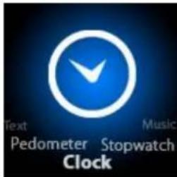 Text Music Pedometer Stopwatch Clock