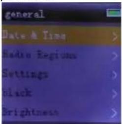 general Date & Time > Radio Regions > Settings > black > Brightness >