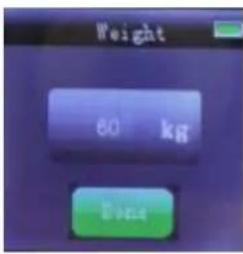 Weight 60 kg Done
