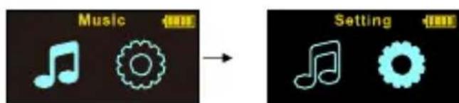 Reprodução aleatória Canção N° Bloqueio Estado da bateria Nome do artista Título de canção Tempo de reprodução Estado da reprodução Linha de tempos Note: Modo aleatório ligado Repetir uma Repetir tudo Repetir modo aleatório
