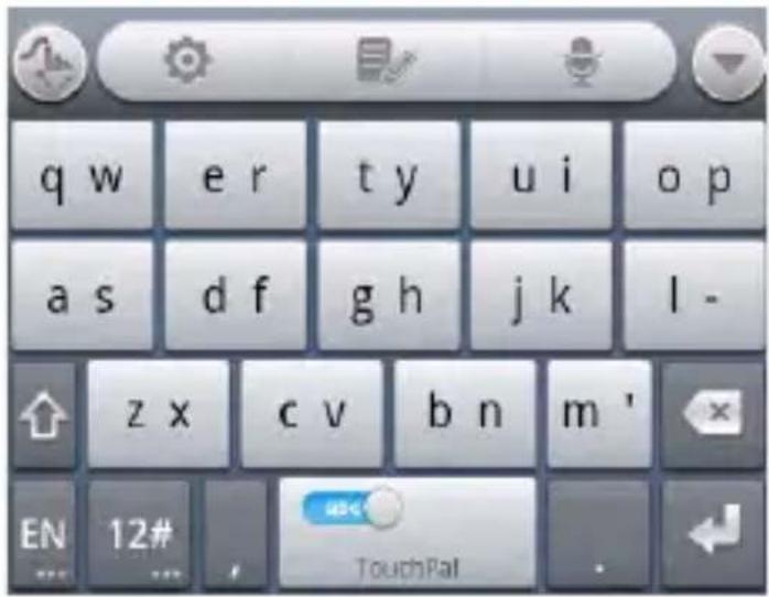 q w er ty ui op a s d f g h j k l - zx cv bn m' EN 12# TouchPal
