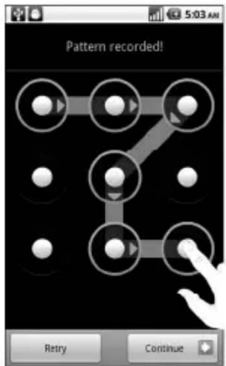 ZTE Idea 3G - Creating Your Screen Unlock Pattern - 1