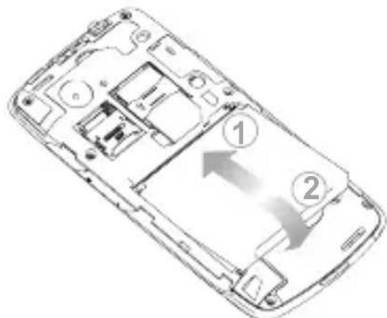 ZTE Idea 3G - Installing the SIM/microSD Card and Battery - 4