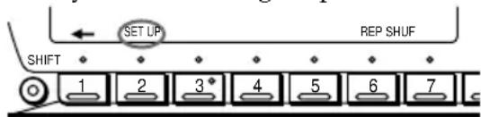 SET UP REP SHUF SHIFT 1 2 3* 4 5 6 7 c