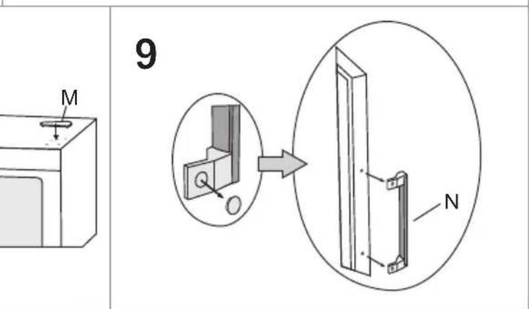 GORENJE FN6192PXUK - Replacing the hinged handle: - 10