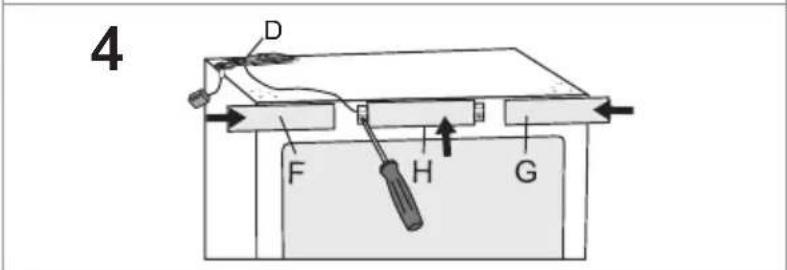 GORENJE FN6192PXUK - Replacing the hinged handle: - 6