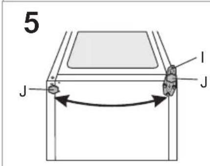 GORENJE FN6192PXUK - Replacing the hinged handle: - 7