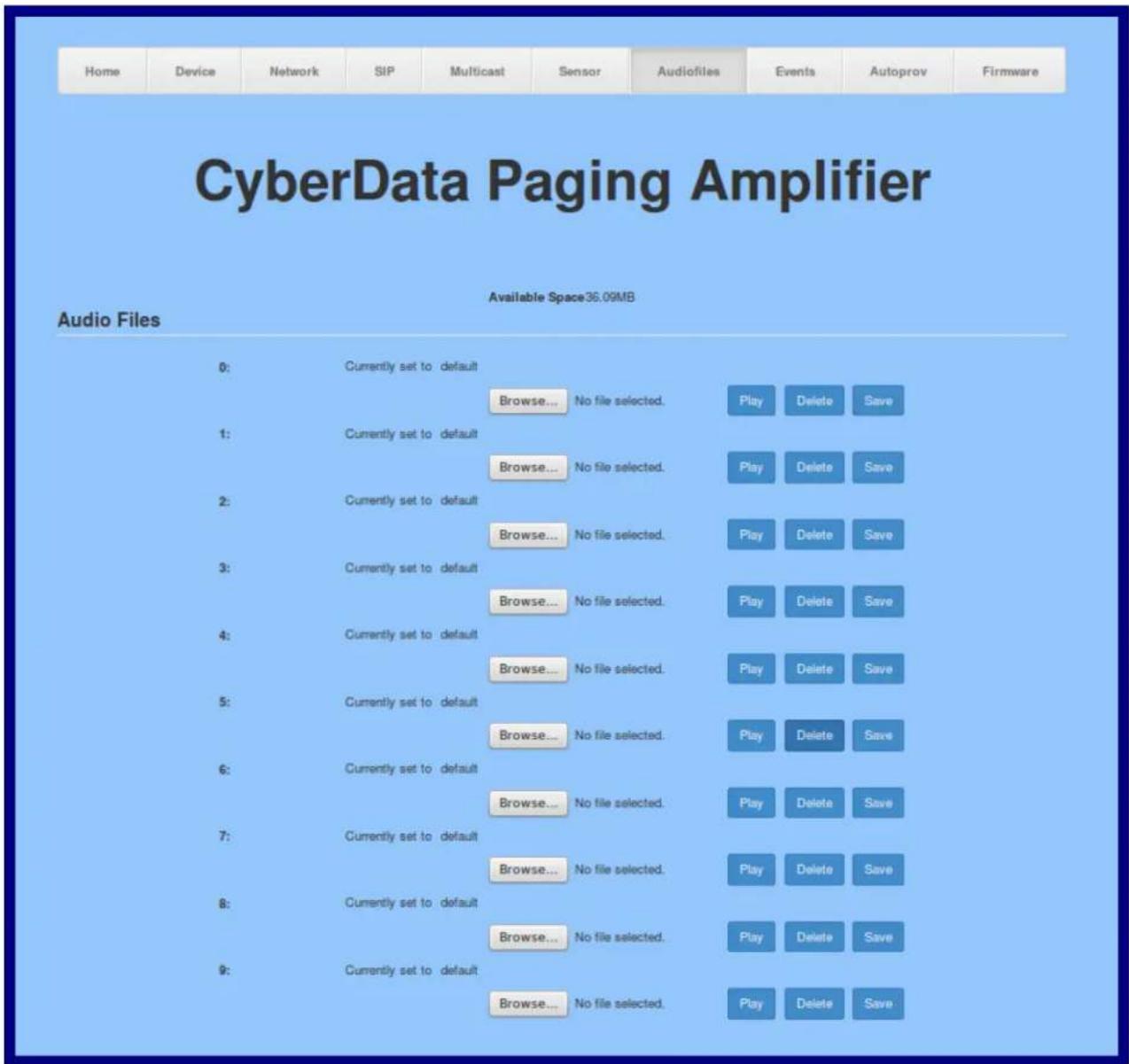 CyberData Systems 011405 - Configure the Audio Configuration Parameters - 1