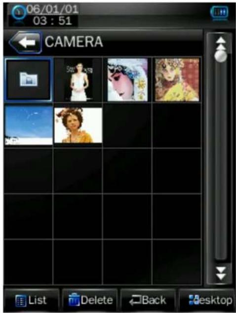 06/01/01 03 : 51 CAMERA List Delete Back desktop