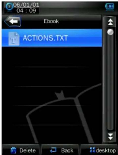 06/01/01 04 : 09 Ebook ACTIONS.TXT Delete Back也不Desktop
