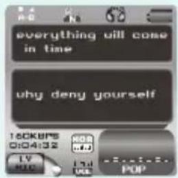 everything will come in time why deny yourself 16CKBPS 0:04:32 ND ND LV ND 15d VOL POP