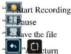 "Start Recording "Pause "Save the file "//return