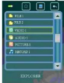 FILE 1 FILE 2 VIDEO 1 AUDIO 1 PICTURE 1 RBCURO 1 EXPLORER