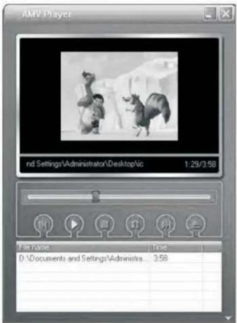 AMV Player nd Settings\Administrator\Desktop\ic 1:29/3:58 File Table Time D:\Documents and Settings\Administra 3:58
