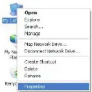 Open Explore Search... Manage Map Network Drive... Disconnect Network Drive... Create Shortcut Delete Rename Properties