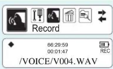 Record 66:29:59 00:01:47 REC /VOICE/V004.WAV