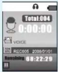 Total:004 0:00:00 VOICE REC005 2308/01/01 Remaining 68:22:29 II