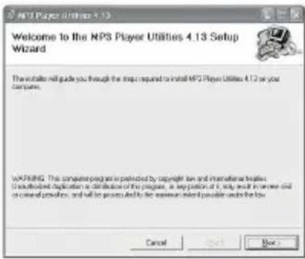 Welcome to the NPS Player Utilities 4.13 Setup Wizard The install will guide you through the steps required to install NPS Player Utilities 4.12 or your computer. WARNING: This computer program is protected by copyright law and international treaties. It is authorized duplication as distribution of this program, in step position of 1, only result in server code or kernel procedure, and will be processed by the maximum extent possible under the law. Cancel Next Next >