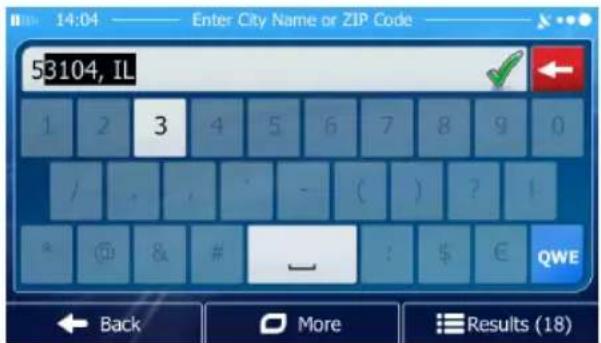 JENSEN VX6628 - Entering an Address with a ZIP Code - 1
