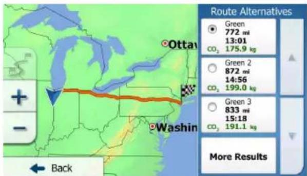 JENSEN VX6628 - Checking Route Alternatives when Planning the Route - 5