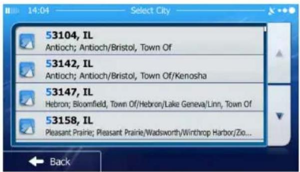 JENSEN VX6628 - Entering an Address with a ZIP Code - 2